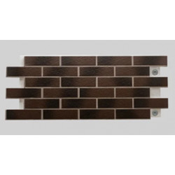 Клинкерная термопанель Шоколад градиент фактурный